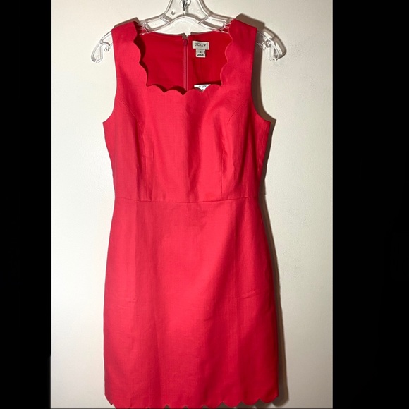 J. Crew Factory Dresses & Skirts - NWT J. Crew Factory Pink Scalloped Sheath Dress Wedding Guest Women’s Size 2